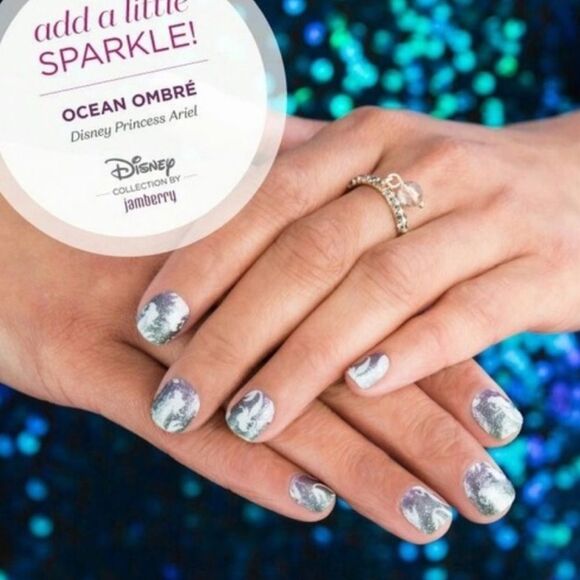 Jamberry Ocean Ombré The Little Mermaid Full Sheet Nail Wraps 61K6 - Picture 2 of 9